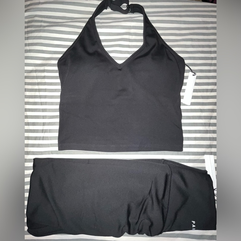 Paragon Fitwear Reluna Sculptseam Plus Legging + Max Out Top in Black Sz M